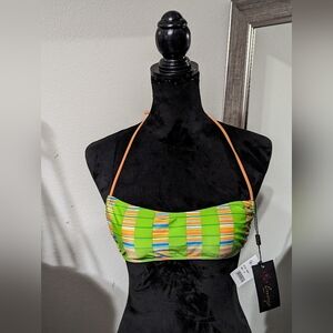 Bandeau Bikini Top in Geo Print